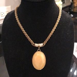 Ann Taylor Statement Necklace - Blush Pendant